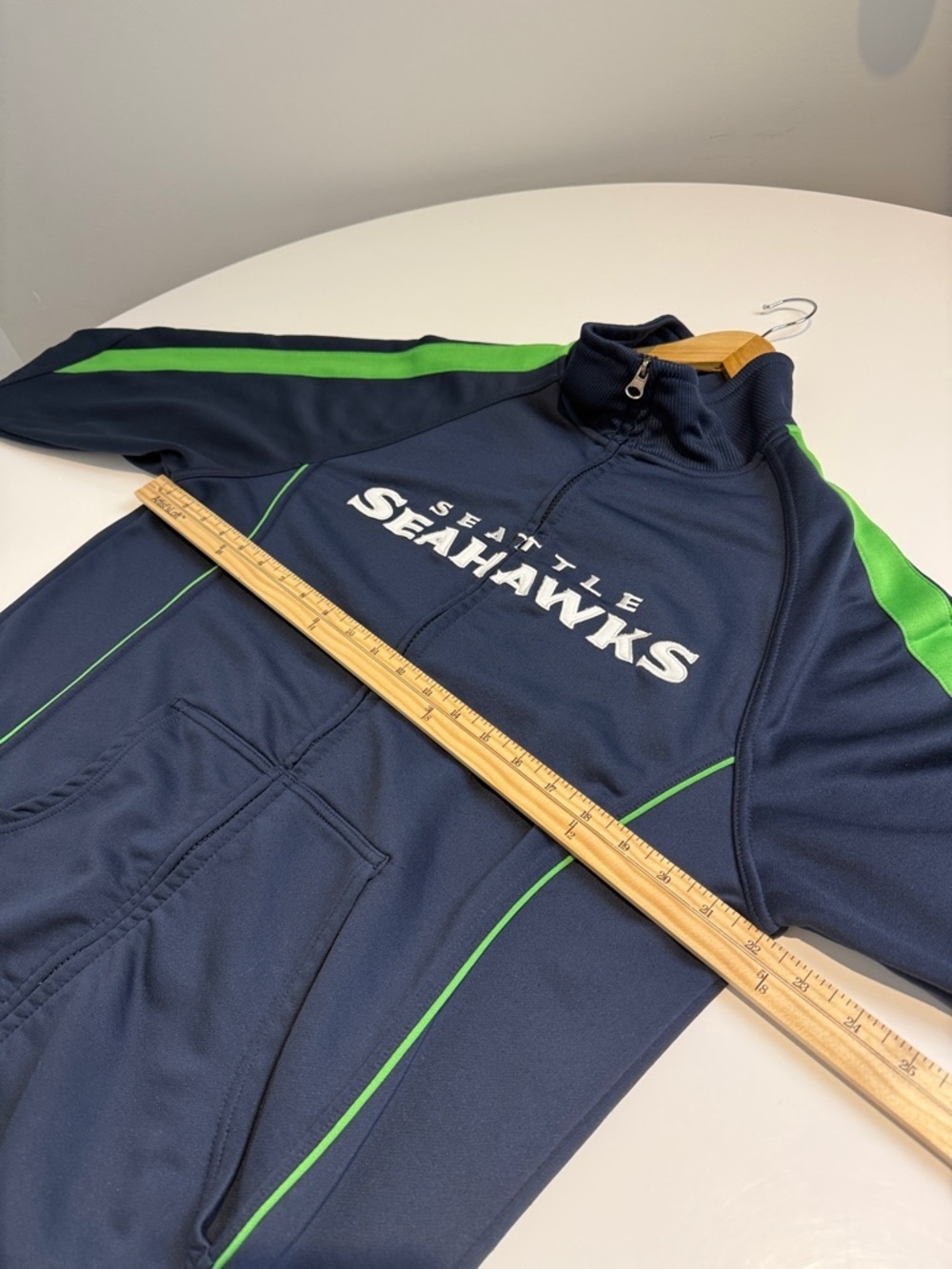 Seattle Seahawks Navy & Green Full-Zip Jacket - Picture 4 of 5
